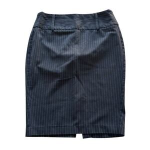 Womens Skirt Size 5 Black Pencil Pinstripe Professional Office Structured